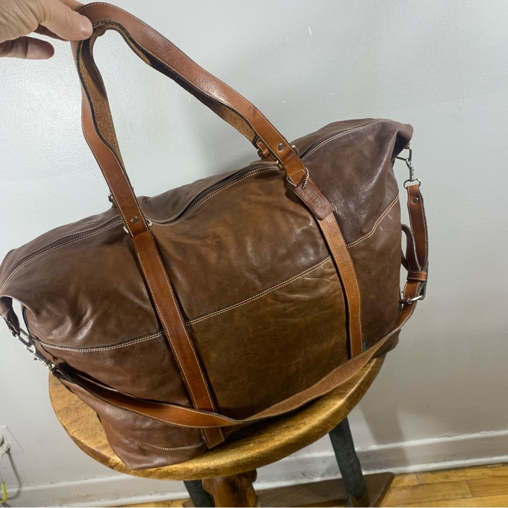 Rugby north America large  travel business sports  light leather unisex bag - Picture 6 of 15